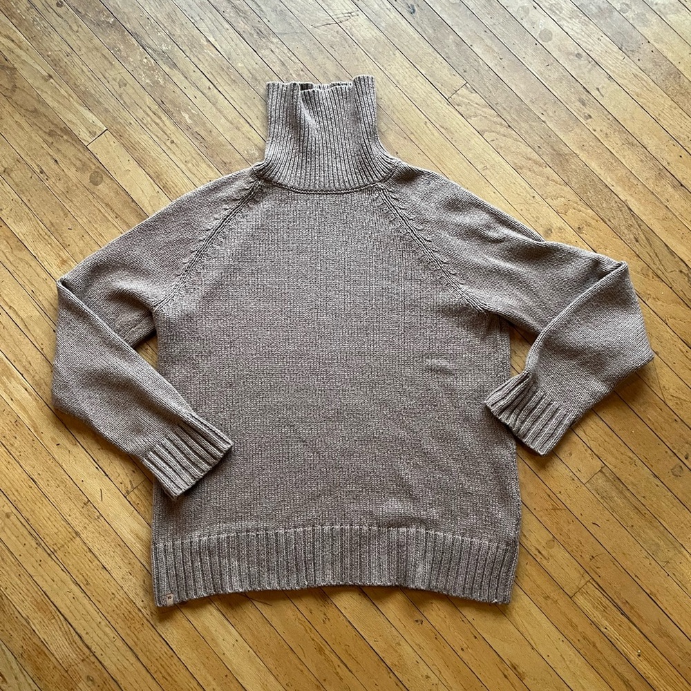 Tentree Highline Wool/cotton Turtleneck Sweater